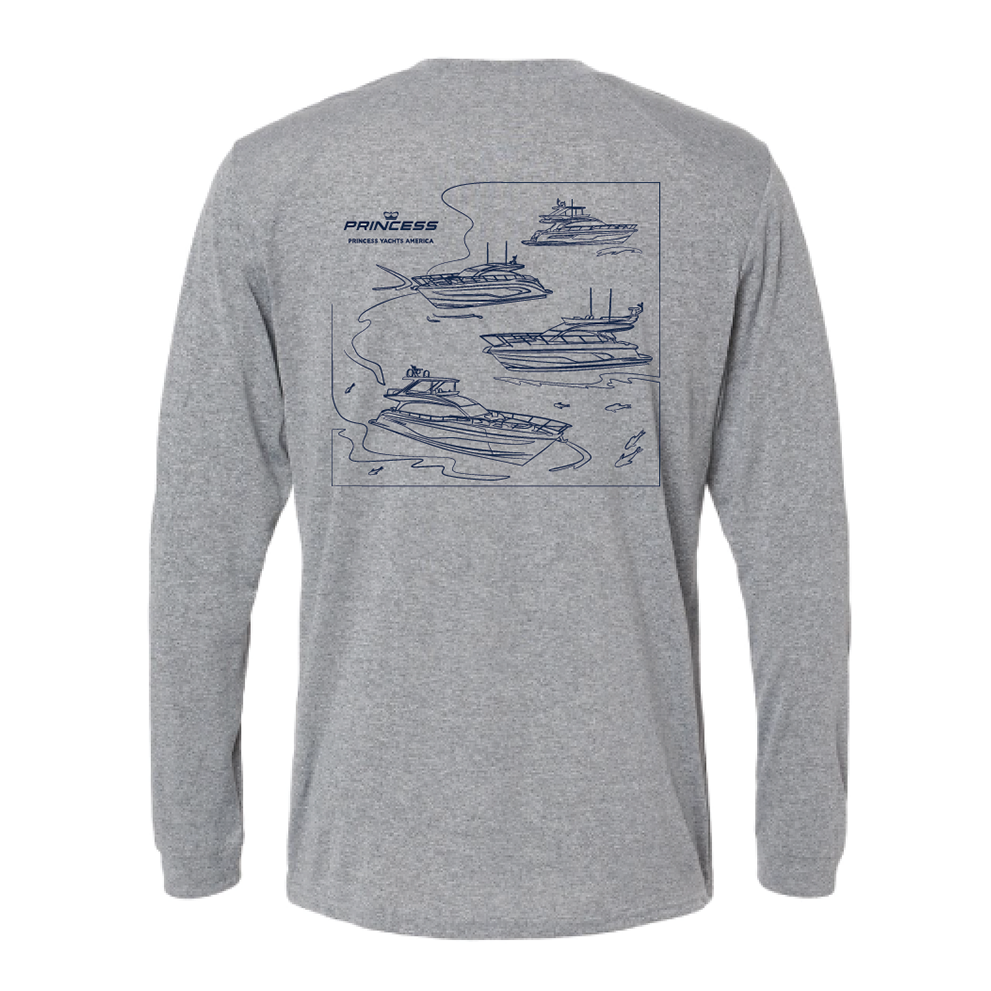 'Yacht Lines' Long Sleeve Solar Shirt - Unisex