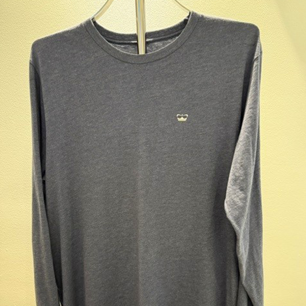 'Yacht Lines' Long Sleeve T-Shirt, Heatherd Navy - Unisex